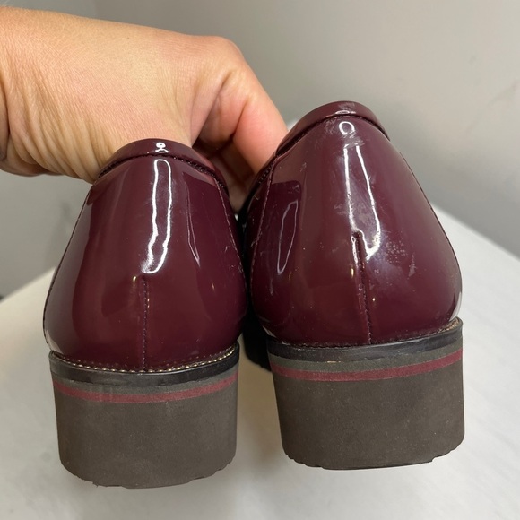 Alex Marie Patent Burgundy Eva Platform Loafers Size 8.5 Academia Preppy - Picture 4 of 12